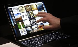 using laptop